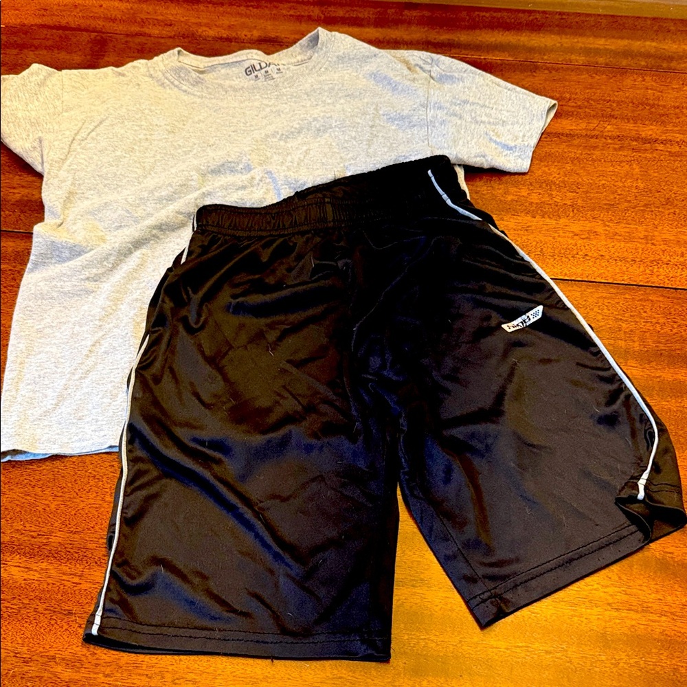 Hind Gray and Black Kids Athletic Set